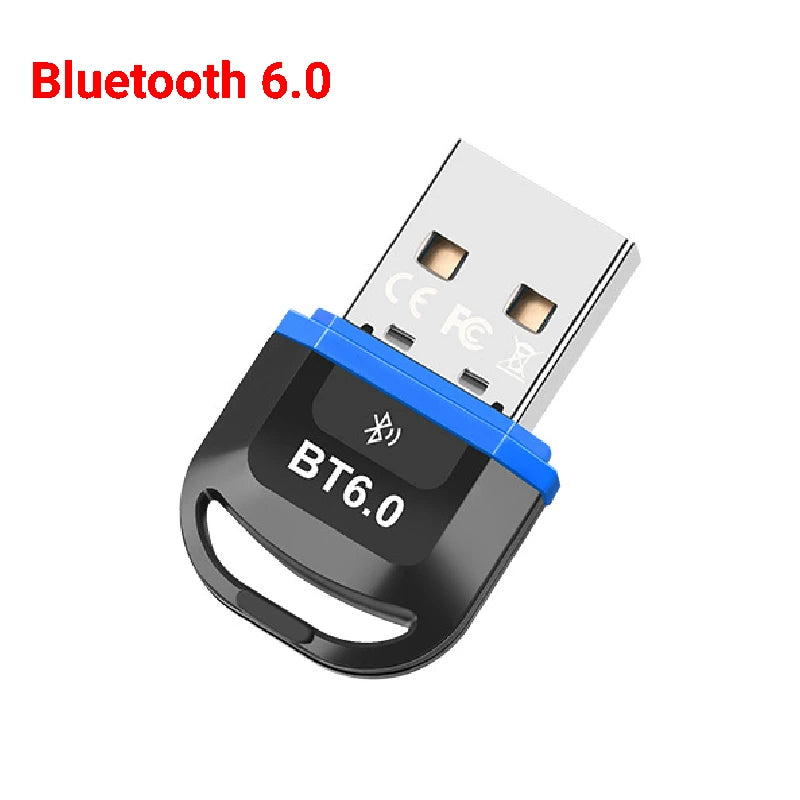 Adattatore USB Bluetooth 6.0 Dongle Bluetooth 5.4 per PC Windows 11/10/8.1 Trasmettitore ricevitore Bluetooth per tastiera/mouse
