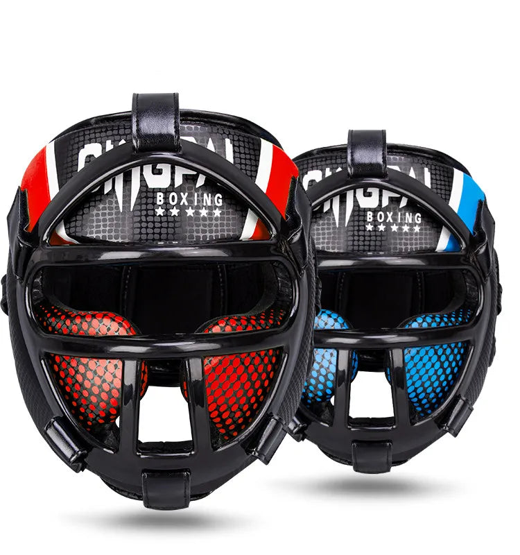Casco Arti Marziali con Maschera – Protezione Totale Muay Thai, Boxe, MMA & Taekwondo - Campeda