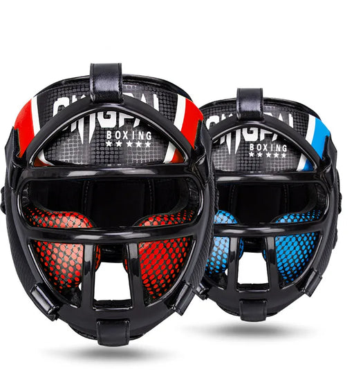 Casco Arti Marziali con Maschera – Protezione Totale Muay Thai, Boxe, MMA & Taekwondo - Campeda