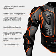 Giacca Protettiva Moto Integrale HEROBIKER – Armatura Completa Motocross Enduro Racing con Protezioni Schiena Petto Spalle Gomiti (S-4XL) - Campeda
