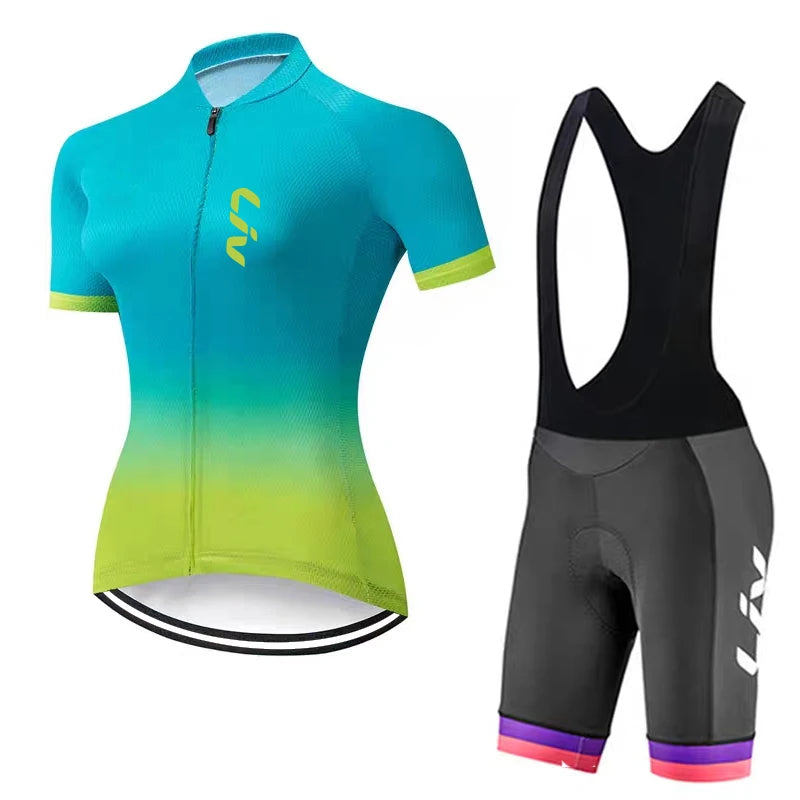 Maglia da ciclismo LIV donna pantaloncini estivi - Rosso S - immagine 25