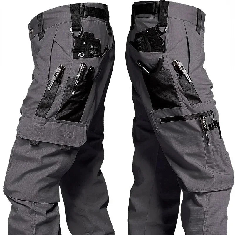 Pantaloni tattici cargo da esterno uomo multitasche impermeabili Abbigliamento lavoro - immagine 2