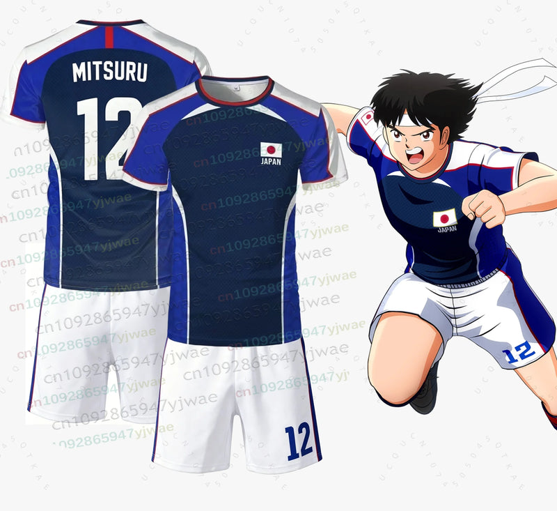 Set di magliette e pantaloncini con bandiera giapponese Anime Captain Tsubasa - immagine 5