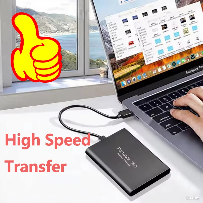 SSD esterno ad alta capacità 256TB HD esterno portatile 2TB Usb3.1 Potente disco a stato solido 1TB per laptop/computer/MAC/telefono