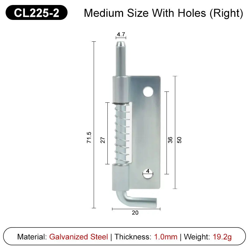 2 Pezzi CL225 Perno a Molla in Acciaio Inox 304 Argento - immagine 15