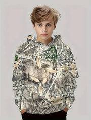 Felpe con cappuccio da caccia mimetiche Stampa foresta Abbigliamento ragazzo Sport - immagine 3