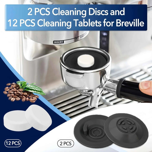 Kit di Pulizia per Macchina da Caffè Espresso 54mm per Breville - Include Disco per Backflush e Pastiglie Detergenti, Compatibile con Ninja Luxe Cafe