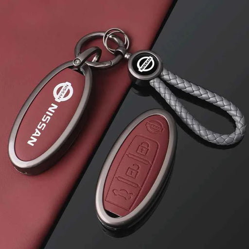 Cover per Chiave Auto in Lega di Zinco e Pelle con 2/3/4/5 Pulsanti