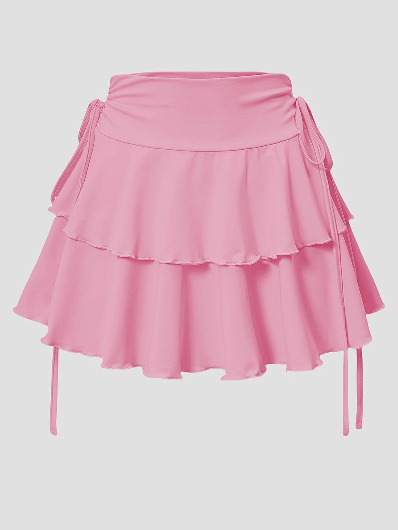 Nuova gonna a tinta unita da donna, moda estiva, versatile, a vita alta, vestibilità slim, elastica, gonna corta, articoli disponibili in magazzino