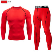 2 pezzi tuta sportiva a compressione da uomo allenamento elastico set yoga jogging - immagine 18