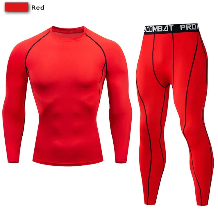 2 pezzi tuta sportiva a compressione da uomo allenamento elastico set yoga jogging - immagine 18