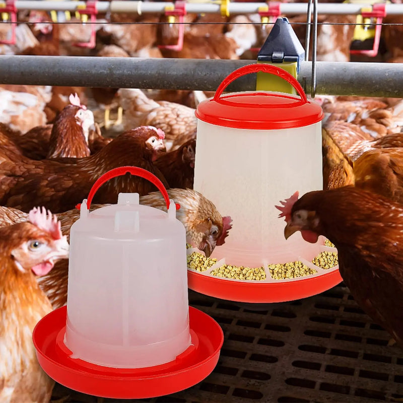 Dispenser Automatico 3kg+3L per Cibo e Acqua Polli Uccelli - immagine 7