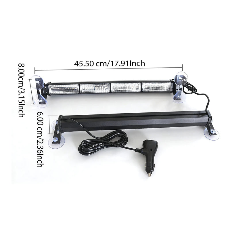 Barra luminosa per avvisatore stradale stroboscopico di emergenza a LED: luce - immagine 6