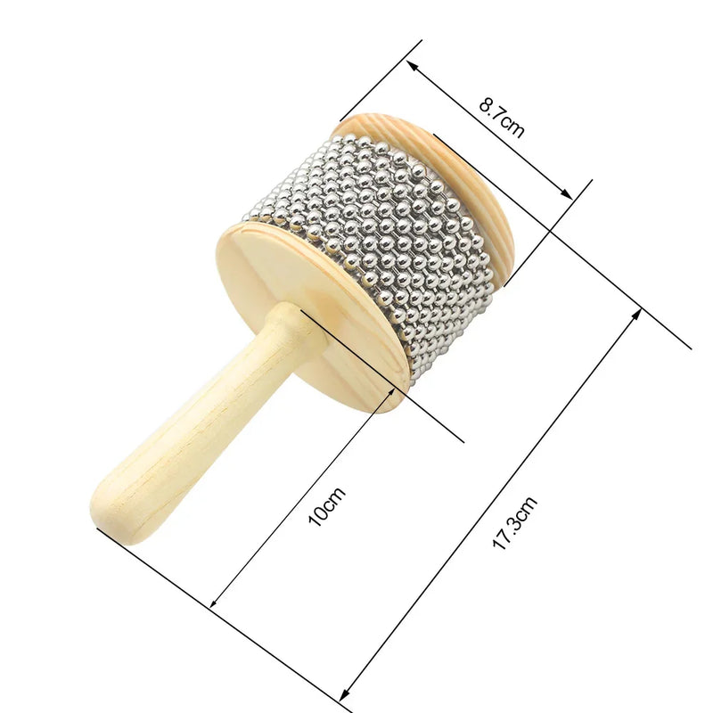 Cabasa in Legno SLADE Strumento a percussione educativo per bambini e principianti