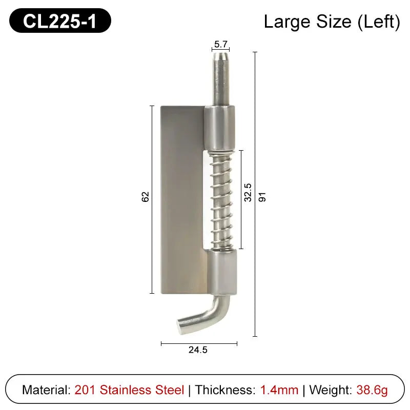 2 Pezzi CL225 Perno a Molla in Acciaio Inox 304 Argento - immagine 17