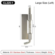 2 Pezzi CL225 Perno a Molla in Acciaio Inox 304 Argento - CL225-1-201-LEFT - immagine 12