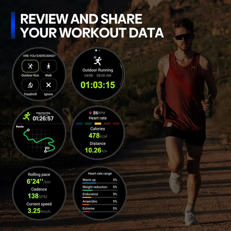 Zeblaze Stratos 3 PRO Smartwatch GPS AMOLED 1.43” – Chiamate Bluetooth, Sport e Fitness Uomo