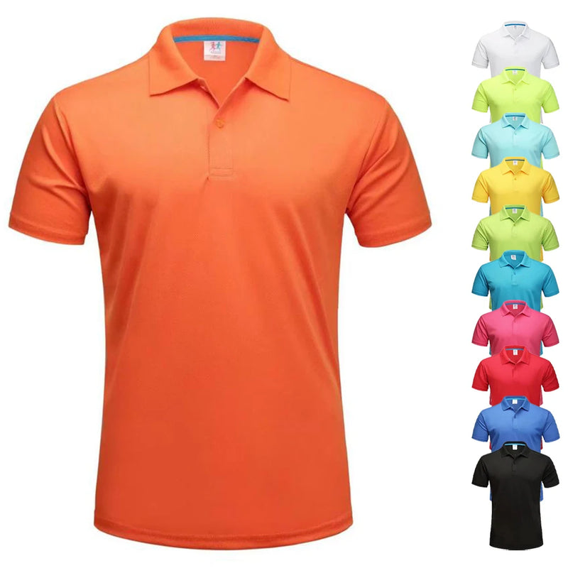 Polo da Golf traspirante ad asciugatura rapida T-Shirt uomo estiva a maniche corte