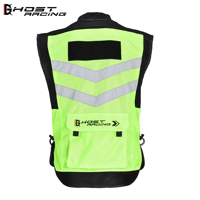 Gilet Riflettente da Moto Traspirante Protezione di Sicurezza Anti-Caduta - immagine 5