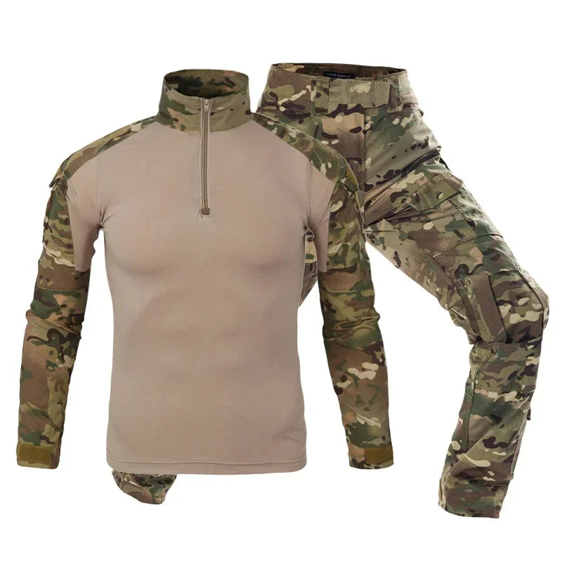 Abiti uniformi tattici Milit Tuta mimetica da esterno Camicie caccia Pantaloni - immagine 7