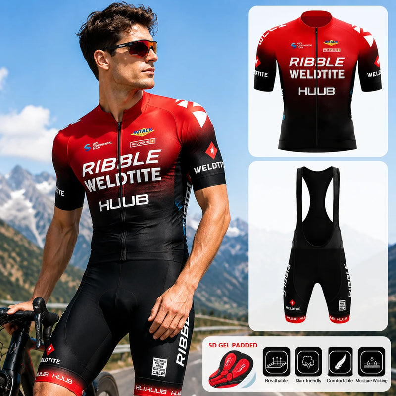 Set Ciclismo Completo Estivo Anti-UV da Uomo per MTB