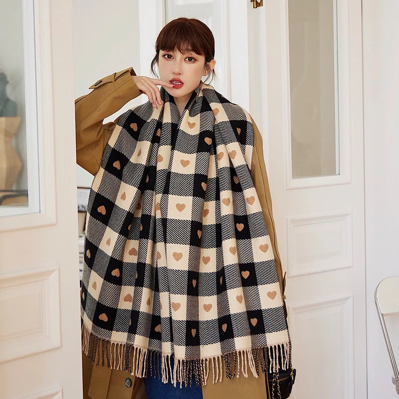 1 Pezzo di Sciarpa a Forma Cuore per Donna Autunno e Inverno - immagine 3