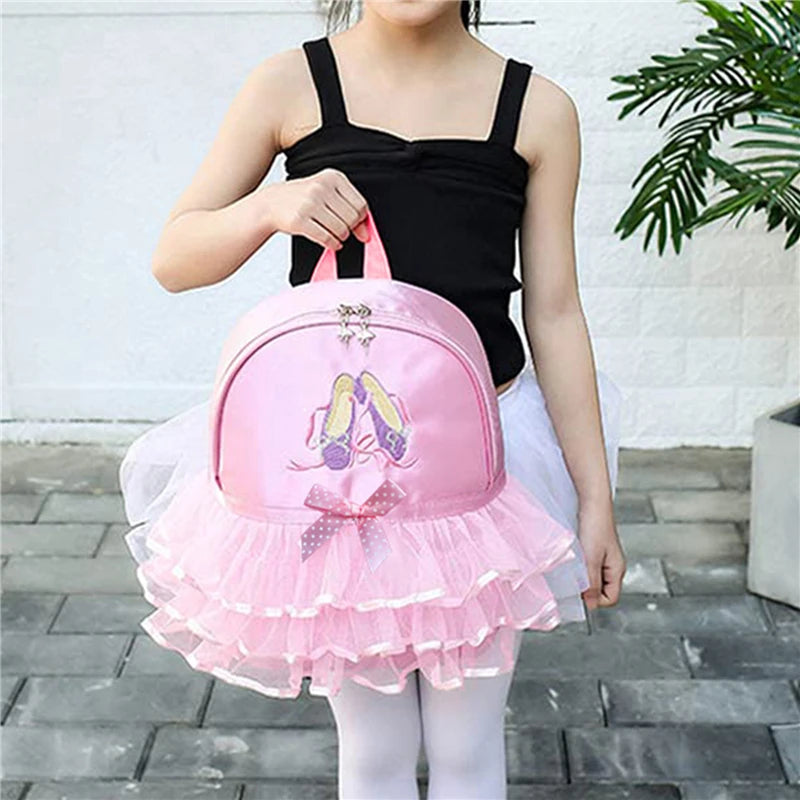 Borsa da Balletto Bambina Rosa – Zaino Danza per Ballerina Scuola e Allenamento