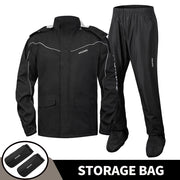 WOSAWE Tuta da pioggia Giacca impermeabile divisa moto Pantaloni antipioggia - ME214-B-BH111 Black EU S (ASIA M) - immagine 1