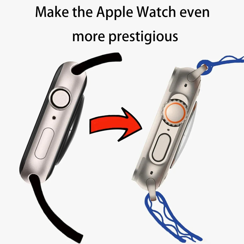 Custodia protettiva per schermo per Apple Watch 45mm 44mm 40mm 41mm Custodia rigida per paraurti anteriore posteriore per PC iwatch 9 8 7 SE 6 5 4 Cambia in Ultra - Campeda