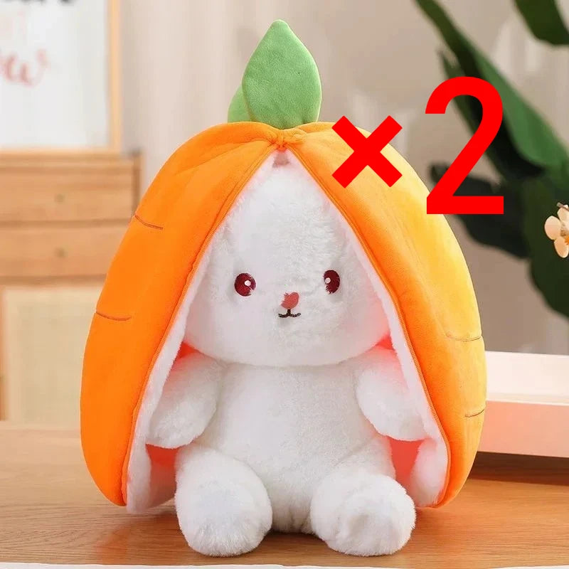 Coniglio peluche fragola carota 25 cm farcito creativo per bambini, regalo di compleanno coccoloso