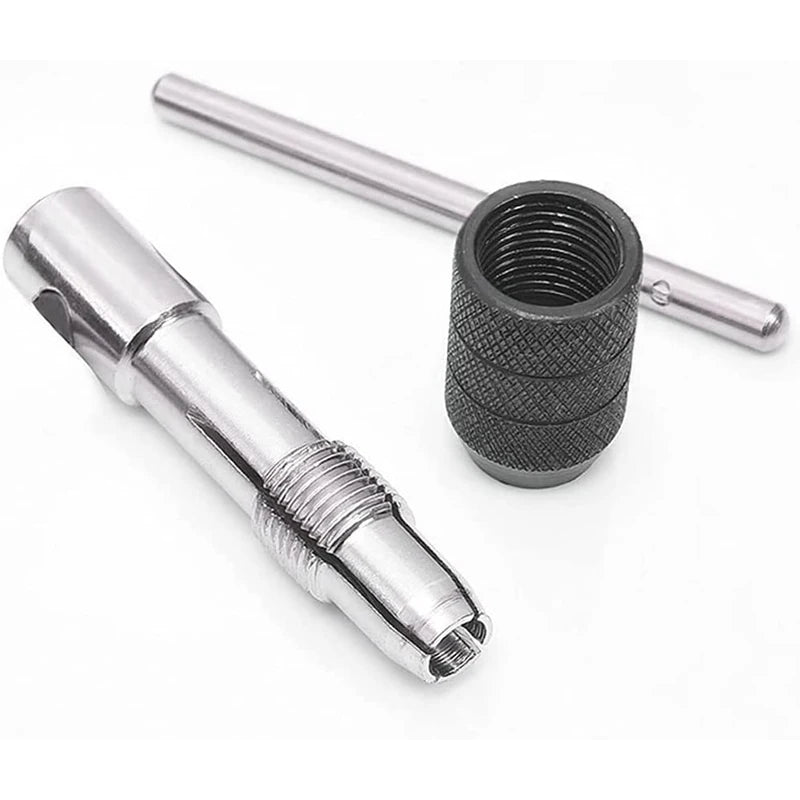 Set di trapani per chiavi di tipo T di alta qualità Strumenti per maschiatura a mano Macchina per filettatura per vite Punta elicoidale M3/M4/M5/M6/M8 Set di rubinetti Strumento fai da te