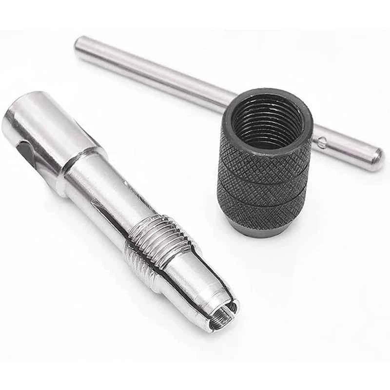 Set di trapani per chiavi di tipo T di alta qualità Strumenti per maschiatura a mano Macchina per filettatura per vite Punta elicoidale M3/M4/M5/M6/M8 Set di rubinetti Strumento fai da te