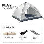 Tenda da Campeggio Automatica 3-4 Persone – Apertura Rapida Impermeabile e Anti-UV - Campeda