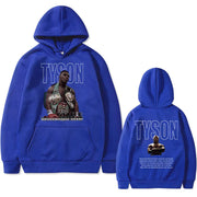 Boxing King Mike Tyson Felpa con cappuccio stampa fronte-retro Uomo e donna Cool - Blu S - immagine 19