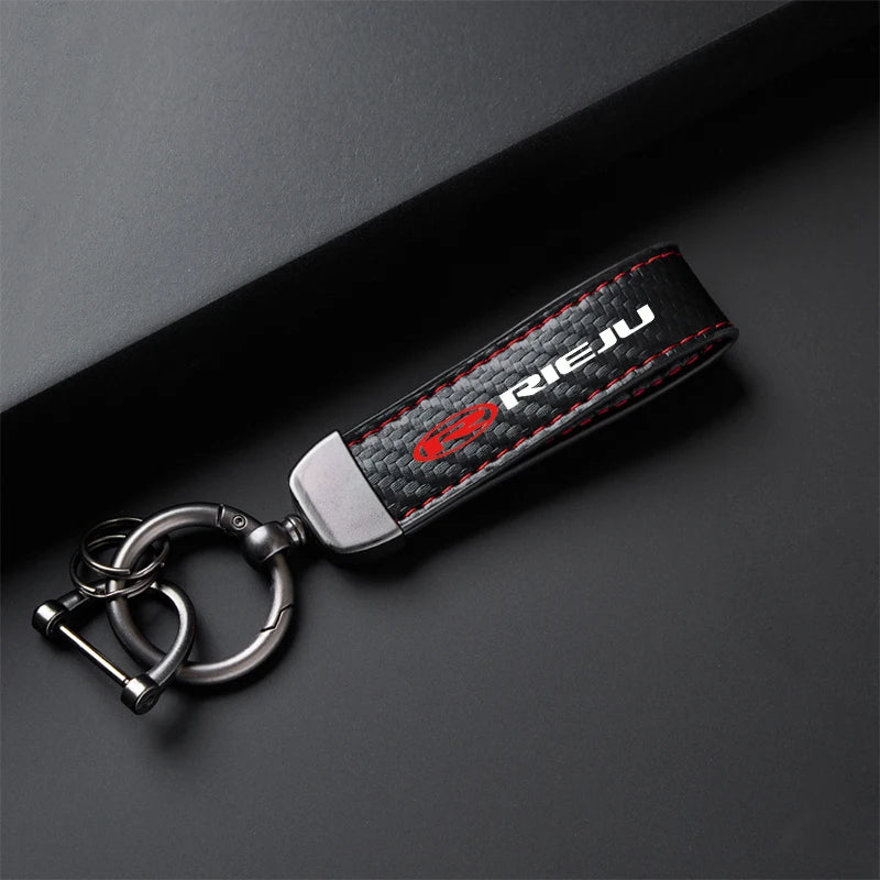 Portachiavi Moto Fibra di Carbonio Premium – Portachiavi Rieju Resistente e Leggero, Accessorio Moto Sportivo
