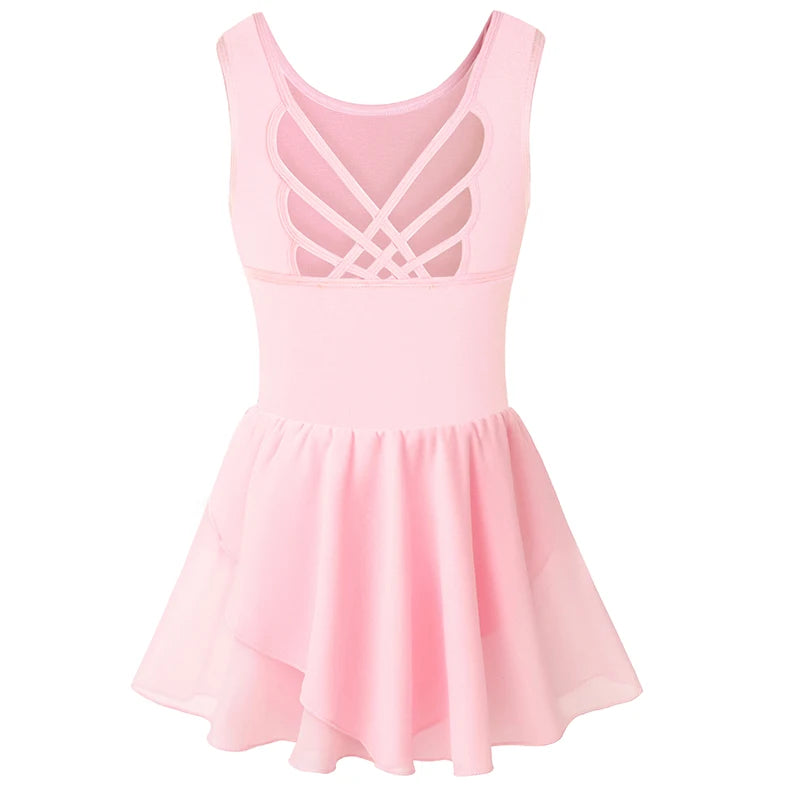 Body da balletto per ragazze con gonna abito ballo bambini - immagine 4