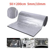 Tappetino Isolante Termico e Acustico Auto 200x50 cm Ignifugo – Pannello Insonorizzante in Alluminio, Antirumore e Anti Calore per Cofano, Porte e Interni - Campeda