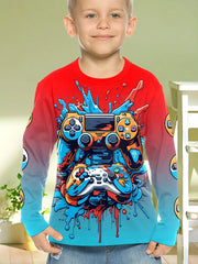 Abbigliamento per bambini Ragazzi Tshirt Manica lunga Cool Gamepad Modello Stampa - S35TX6620 100 - immagine 36