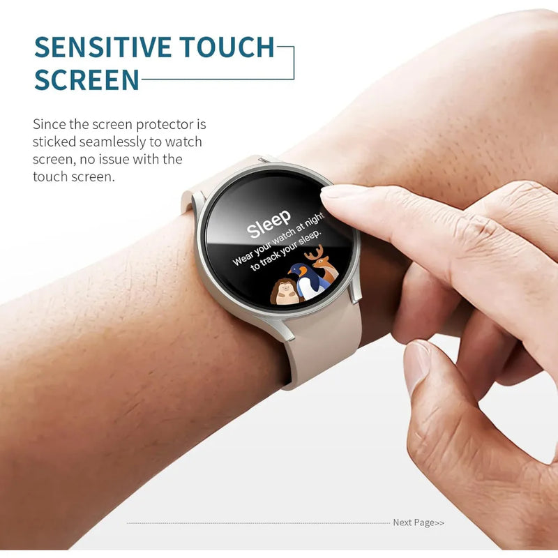 Custodia rigida opaca per PC con protezione per schermo in vetro temperato per Samsung Galaxy Watch 7 6 5 4 40mm 44mm Paraurti protettivo completo