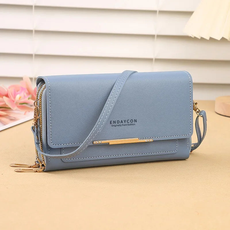 Borsa Portafoglio Donna con Tracolla – Pochette Convertibile Multifunzionale con Portamonete - Campeda