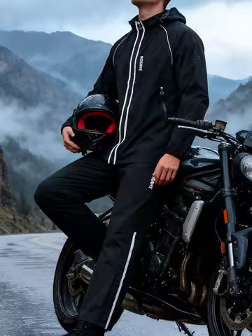WOSAWE Tute impermeabili da moto Uomo Donna Giacca antipioggia impermeabile e