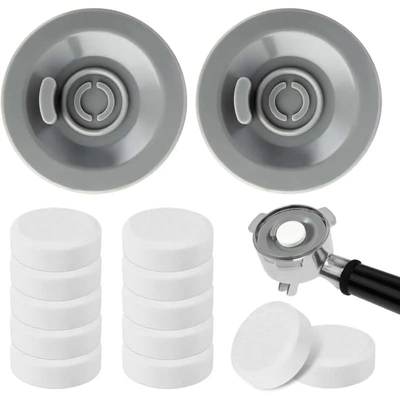 Kit di Pulizia per Macchina da Caffè Espresso 54mm per Breville - Include Disco per Backflush e Pastiglie Detergenti, Compatibile con Ninja Luxe Cafe