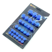 Kit Copri Viti Moto 30 Pezzi – Tappi Decorativi Bulloni 0.8-1.4 cm, Copri Dadi Colorati per Yamaha, Honda e Scooter - Campeda