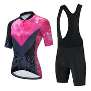 Maglia da Ciclismo estiva set abbigliamento donna tuta bici MTB a maniche corte - immagine 7