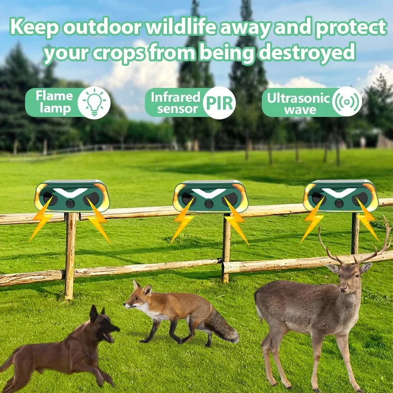 Dispositivo Repellente Solare per Animali da Esterno con Sensore a Infrarossi - immagine 2