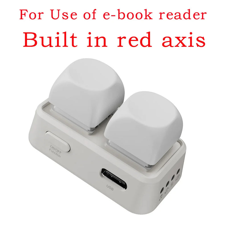 2025 Tastiera Doppio Pulsante E-book Page Turner Per Tablet Telefono Mobile Blue Tooth Telecomando Scorri Visi brevi per Android/IOS