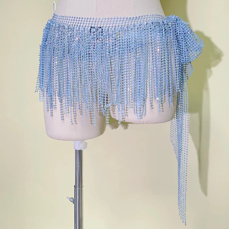 Accessorio per Danza del Ventre Sciarpa con Pietre e Rete - immagine 5