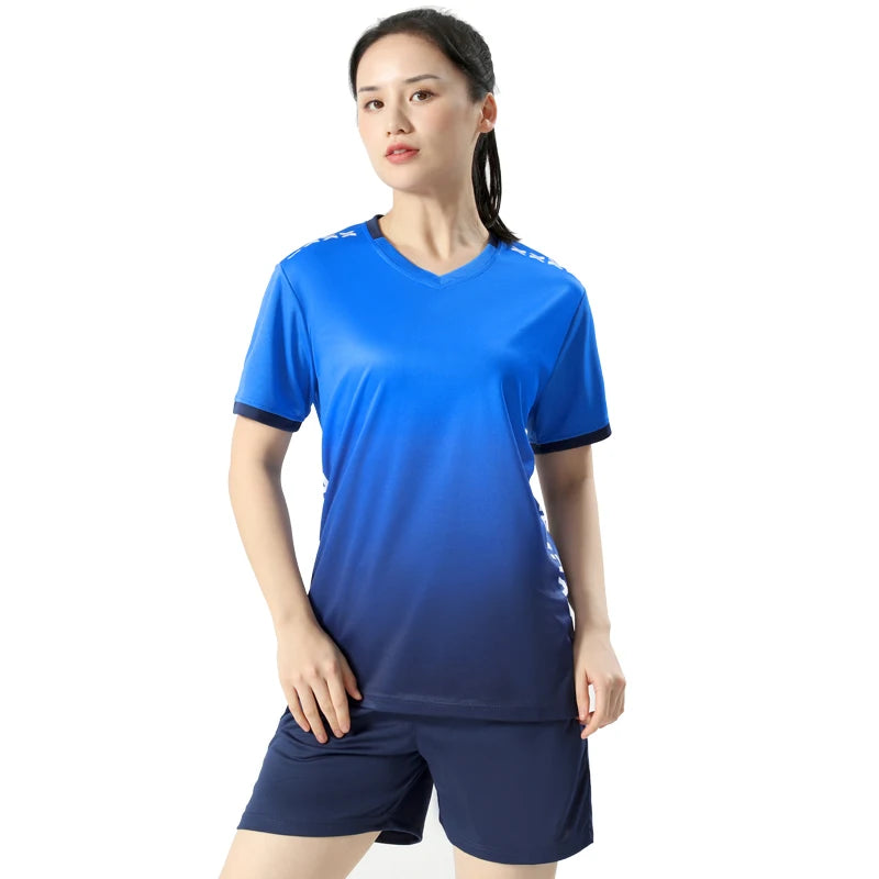 Tuta da badminton donna Pallavolo Ping pong Uniforme Pantaloncini a maniche corte