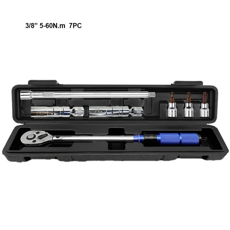 Chiave dinamometrica 5-60N.m Chiave dinamometrica con attacco quadrato da 3/8 pollici ± 3% Chiave dinamometrica ad alta precisione Strumento automobilistico per bicicletta professionale