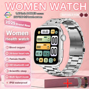 nuove donne uomini AI Smart diagnosi orologio HRV PPG pressione sanguigna - Sliver Steel 2A - immagine 21